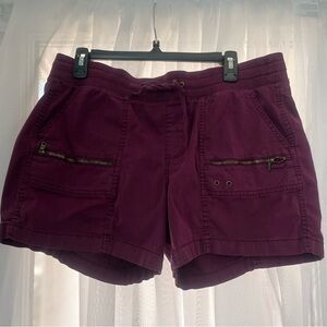 Women’s wine colored shorts by Sonoma
